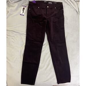 Buffalo David Bitton Womens 14/34 Deep Purple Slim Sculpt Corduroys Skinny NWT